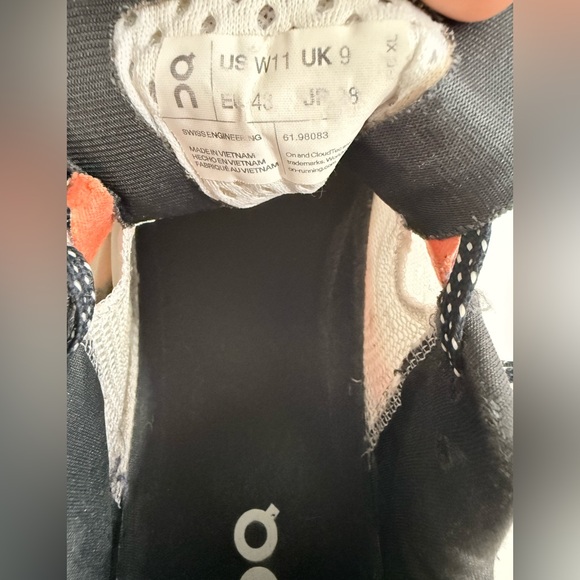 On cloudMonster  Womens White & Orange Athletic Sneaker - Picture 8 of 8